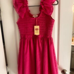 Entro Hot Pink Ruffled Dress